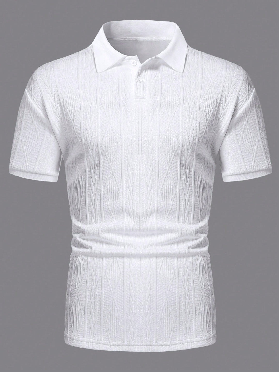 Heren Polo Shirt Met Korte Mouwen En Knoopdetails