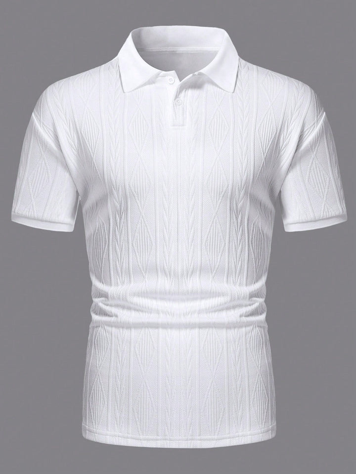 Heren Polo Shirt Met Korte Mouwen En Knoopdetails