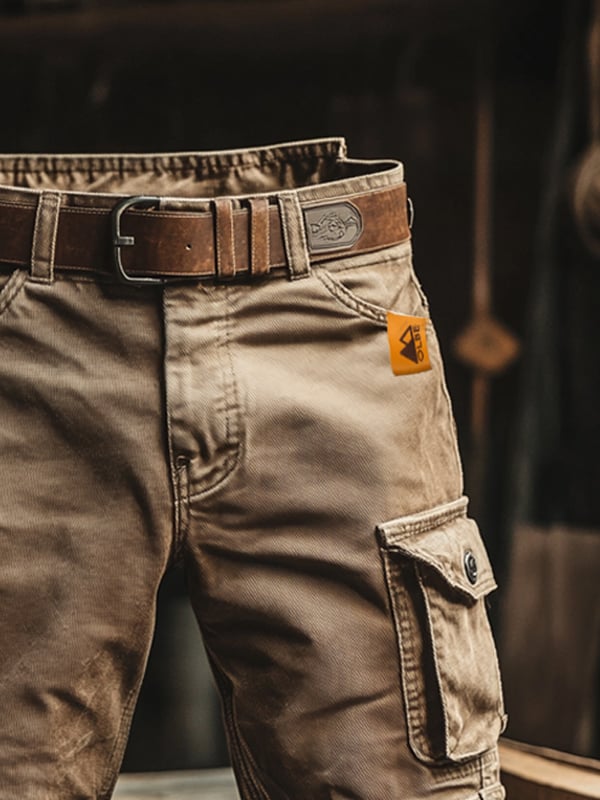 Cazel | Pantaloni cargo corti rétro con molteplici tasche