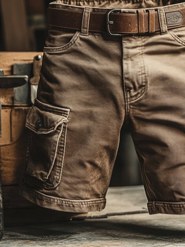 Cazel | Pantaloni cargo corti rétro con molteplici tasche