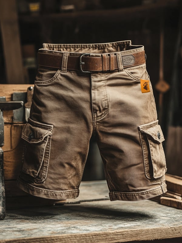 Cazel | Pantaloni cargo corti rétro con molteplici tasche