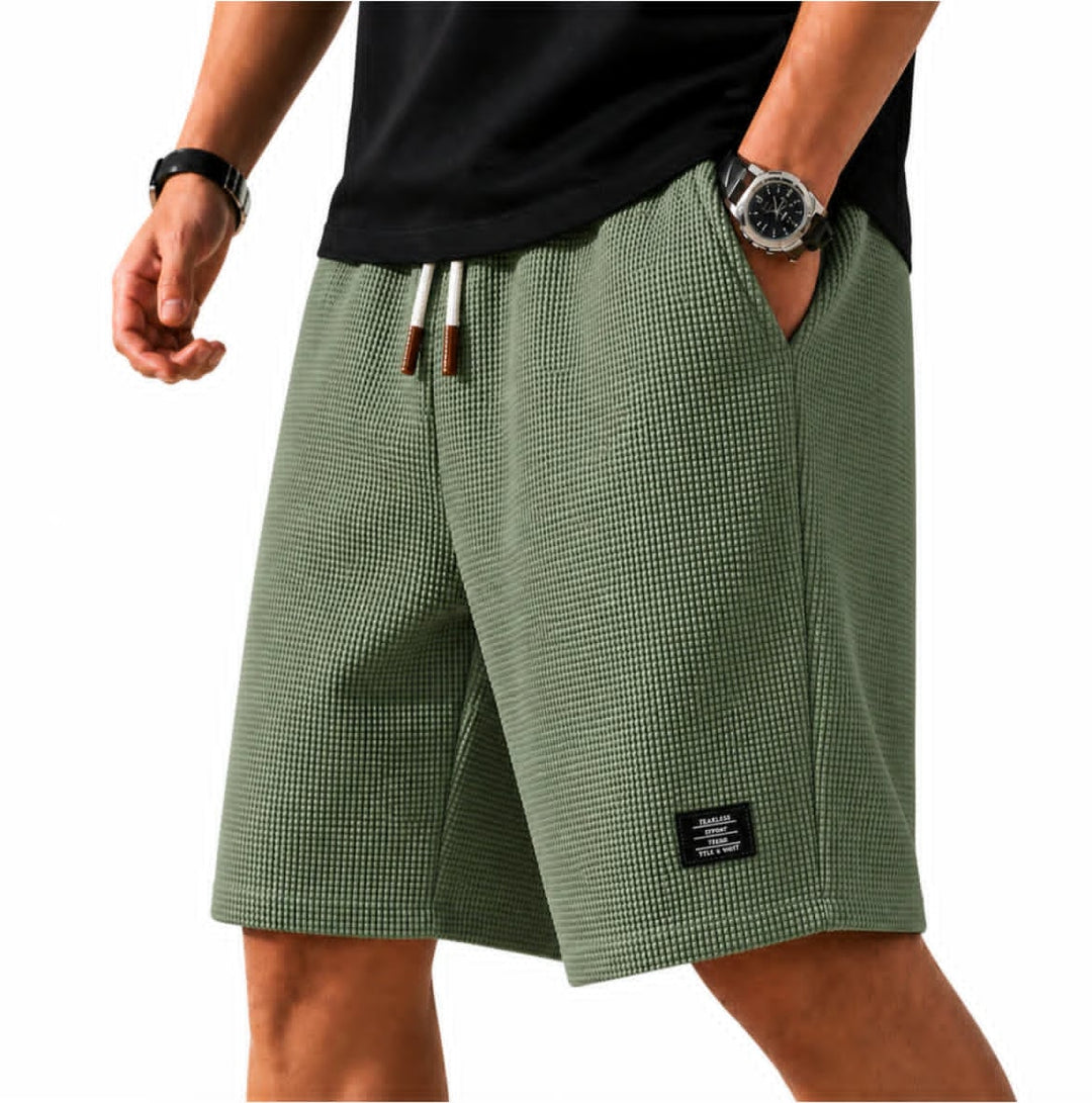 Varel | Bermuda Capri in tessuto waffle