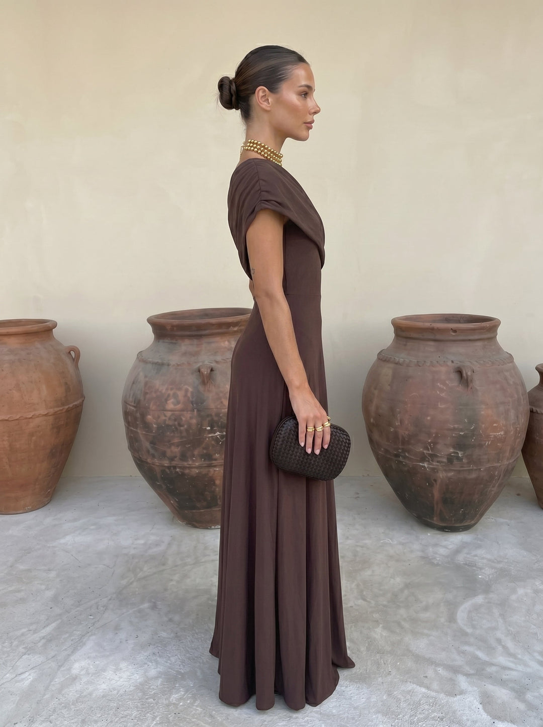 Toledo™ | Vestito Lungo Drappeggiato Elegante
